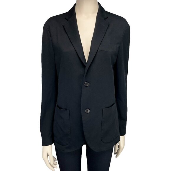 UNIQLO Slim Fit Academia Office Comfortable Black Blazer Pockets Ptp 19 - Picture 2 of 9